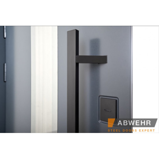 Вхідні двері ABWEHR Ufo Black з фанери для вулиці