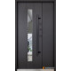 Вхідні двері полуторні ABWEHR Ufo Black для вулиці