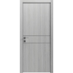 Міжкімнатні двері з покриттям ПВХ Rodos "MODERN" Flat-01+alum