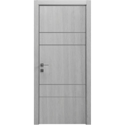 Міжкімнатні двері з покриттям ПВХ Rodos "MODERN" Flat-04+alum